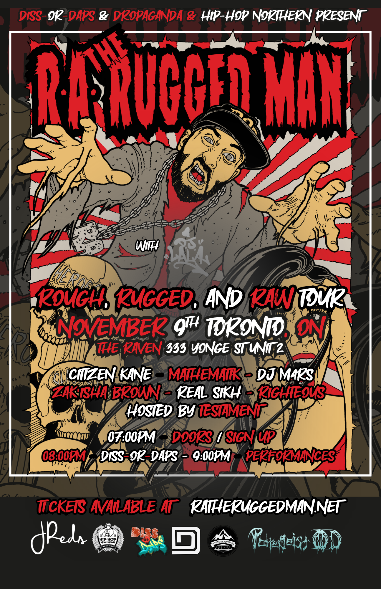 R.A. THE RUGGED MAN - AND RAW TOUR Poster